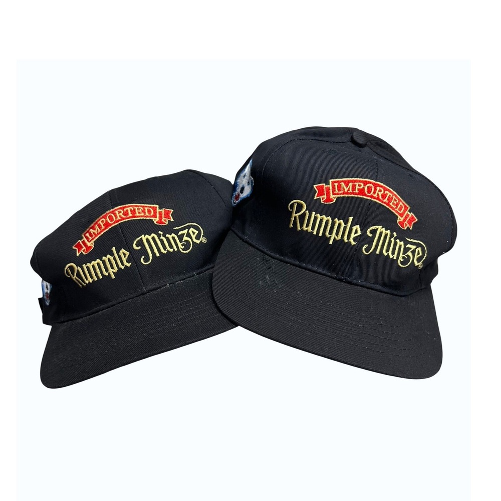 Vintage 90s Rumple Minze Promo Hat Strapback Polar Bear 100 Proof Liquor Alcohol